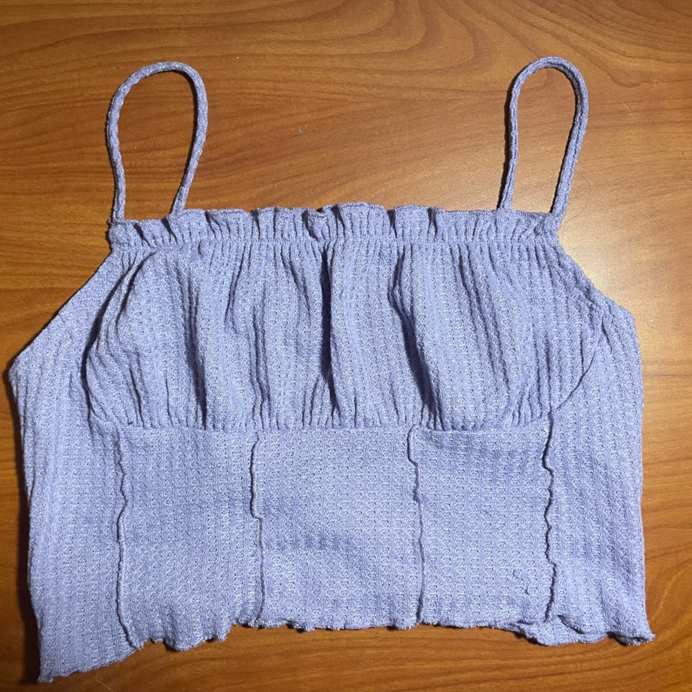 SHEIN Women's Purple Crop Top